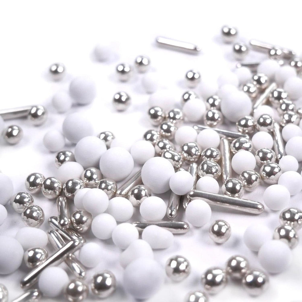 Streusel Hero Chocolate Mix Silver White Sprinkles, 40 grammi Naty Shop 40 grammi