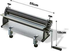 DKN Macchina per stendere l'impasto della pizza con manovella, 48,8 cm, macchina per la pasta, teigfolie con rulli anti-manomissione e controllo Dicken – Costruzione in acciaio massiccio e alluminio