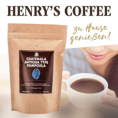 Henry´s Kaffee - Guatemala Antiqua Type Pampojila 1000g - lebhafte Aroma - unaufdringliche Säure - erlesene Qualität - Handwerklich in Deutschland geröstet - Kaffeebohnen direkt vom Bauern