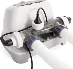 Intex 26670 Krystal Clear Sistema di filtraggio dell'acqua salata per 2650-12112 L/h Pompa filtro per piccole piscine fino a 56800 L Plastica Bianca