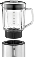 WMF Küchenminis Kompaktmixer, Mini Standmixer, 400 Watt, Standmixer Klein, Glasbehälter 0,8 L, Pulsstufe, Cromargan Matt Kitchen Naty Shop