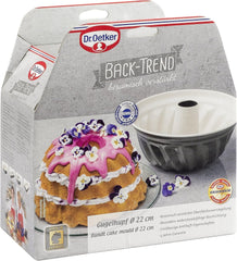 Dr. Oetker Gugelhupfform Ø 22 Cm BACK-TREND, Backform Für Gugelhupf, Runde Bundform Aus Stahl Mit Keramisch Verstärkter Antihaft-Beschichtung (Farbe: Creme/Anthrazit), Menge: 1 Stück Stampi e vassoi per cuocere Naty Shop