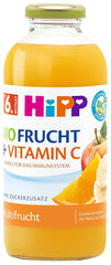 HiPP Multifrutta con vitamina C, bevanda per neonati a partire da 6 mesi (6 x 0,5 l), senza zuccheri aggiunti, leggera e a bassa acidità, migliore qualità biologica