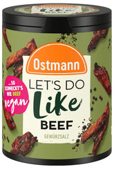 Ostmann Gewürze - Let's Do Like Beef | Rindfleisch-Geschmack für ungewürzte Fleischersatzprodukte | Gewürzsalz für Seitan, Tofu und vegetarische und vegane Gerichte | 90 g in recyclebarer Metalldose