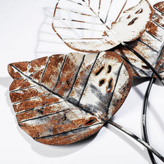 Accesoriu decorativ de perete din metal realizat manual, 45 x 85 cm | 100% metal (1,5 mm) | Design unic maro și negru, perfect pentru decorațiuni interioare | Montabil pe perete Statuete si sculpturi Naty Shop
