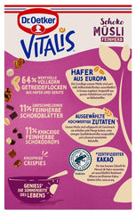 Dr. Oetker Vitalis Muesli al cioccolato fondente: Muesli da colazione al cioccolato fondente, confezione da 6 (6 x 600 g)