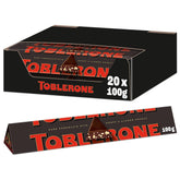 Toblerone Fondente 20 X 100 grammi, cioccolato fondente svizzero con miele e torrone alle mandorle Caramelle al cioccolato Naty Shop Default Title