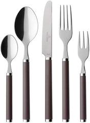 Villeroy And Boch Play Posate Marrone Cioccolato, per un massimo di 6 persone, 30 pezzi, acciaio inossidabile, manico in plastica marrone Kitchen Naty Shop
