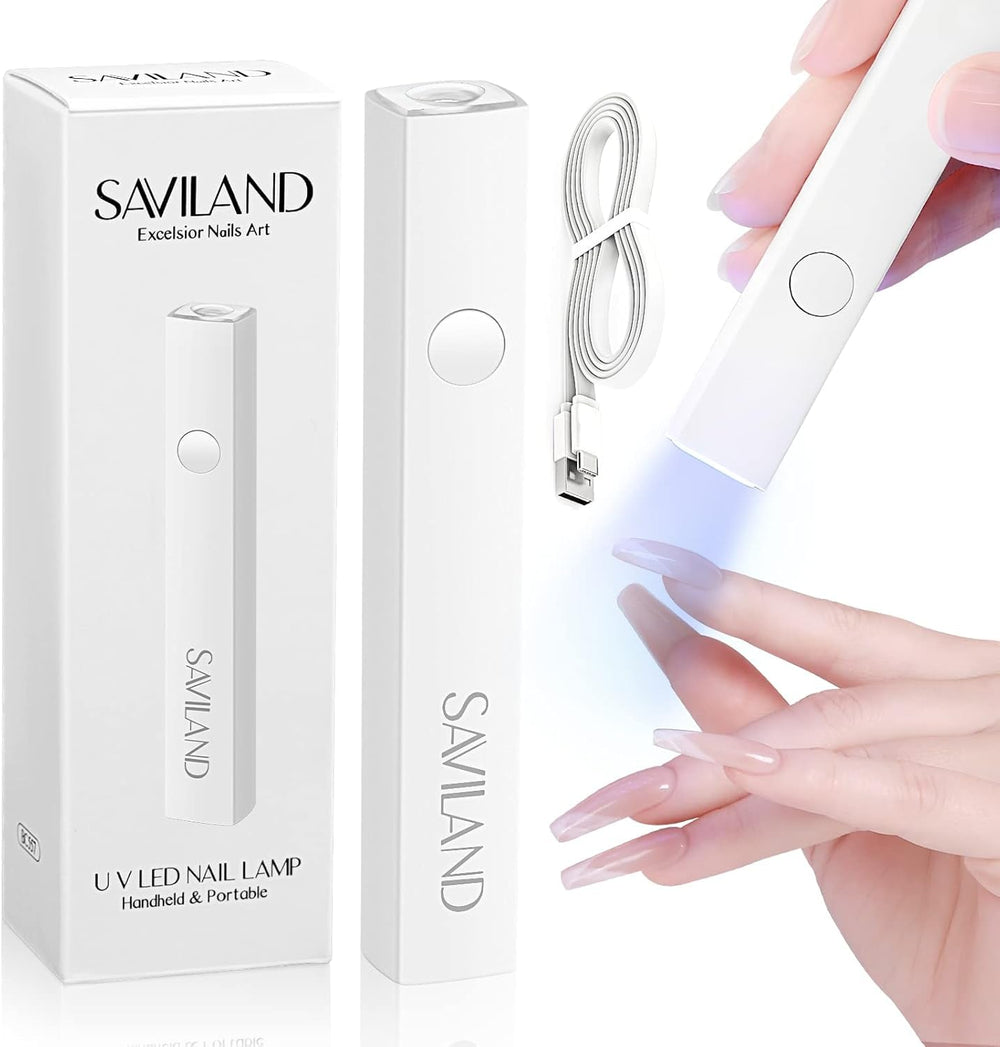 Saviland U V Lampe Fßr Gelnägel: Mini U V Lampe Fßr NägelSchßtzen Sie Die Haut Wiederaufladbar Klein LED Nagellack Trocknergerät Fßr Nagellack Aufbaugel Nail Tips Nagelkleber Geschenke Fßr Frauen
