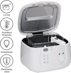 Friggitrice Alpina 2,5 L DF-165, 1800 W - Temperatura regolabile fino a 190°C Elettrodomestici Naty Shop