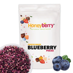 Afine liofilizate bucăți 100g - Afine liofilizate - Fructe liofilizate - Fructe uscate liofilizate - Perfect pentru coacere, decorarea prăjiturilor, muesli și deserturi Produse deshidratate Naty Shop 100G