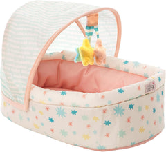 Stella Collection Weiches Babypuppenbett mit abnehmbarem Baldachin und Handy für 30.48 cm bis 38.1 cm Babypuppen, Klein