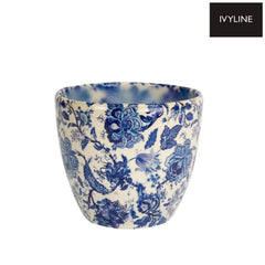Ghiveci Ivyline Monza în stil vintage, albastru, diametru 13 cm, mărime universală