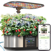 Kit sistema di coltivazione idroponica LPH-Max, 21 capsule, app e WiFi, controllo automatico, giardino interno intelligente con luce LED da 36 W, kit di irrigazione a goccia automatica, cura autogestita