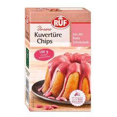 RUF Couverture Chips Ruby, 100 grame Glazuri si Decor Naty Shop 100 grame Ruby