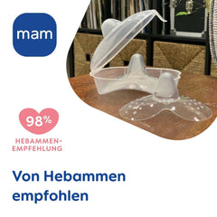 MAM Stillhütchen Größe S (Ø 17 Mm) Im 2Er-Set, Extra Weiche Brusthütchen Zum Schutz Beim Stillen, Brustwarzenschutz Für Maximalen Hautkontakt Zwischen Mutter Und Kind Accessori Alimentazione e allattamento Bebe Naty Shop