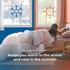 Piumino quattro stagioni Linenspa - piumino singolo in microfibra 10,5 Tog - Oeko-Tex, piumino alternativo con piumino, bianco Piumini e trapunte Naty Shop