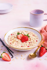 Farina d'avena istantanea RUF con fragole e vaniglia, un pasto estivo con avena pronto in 3 minuti, 1 busta x 65g