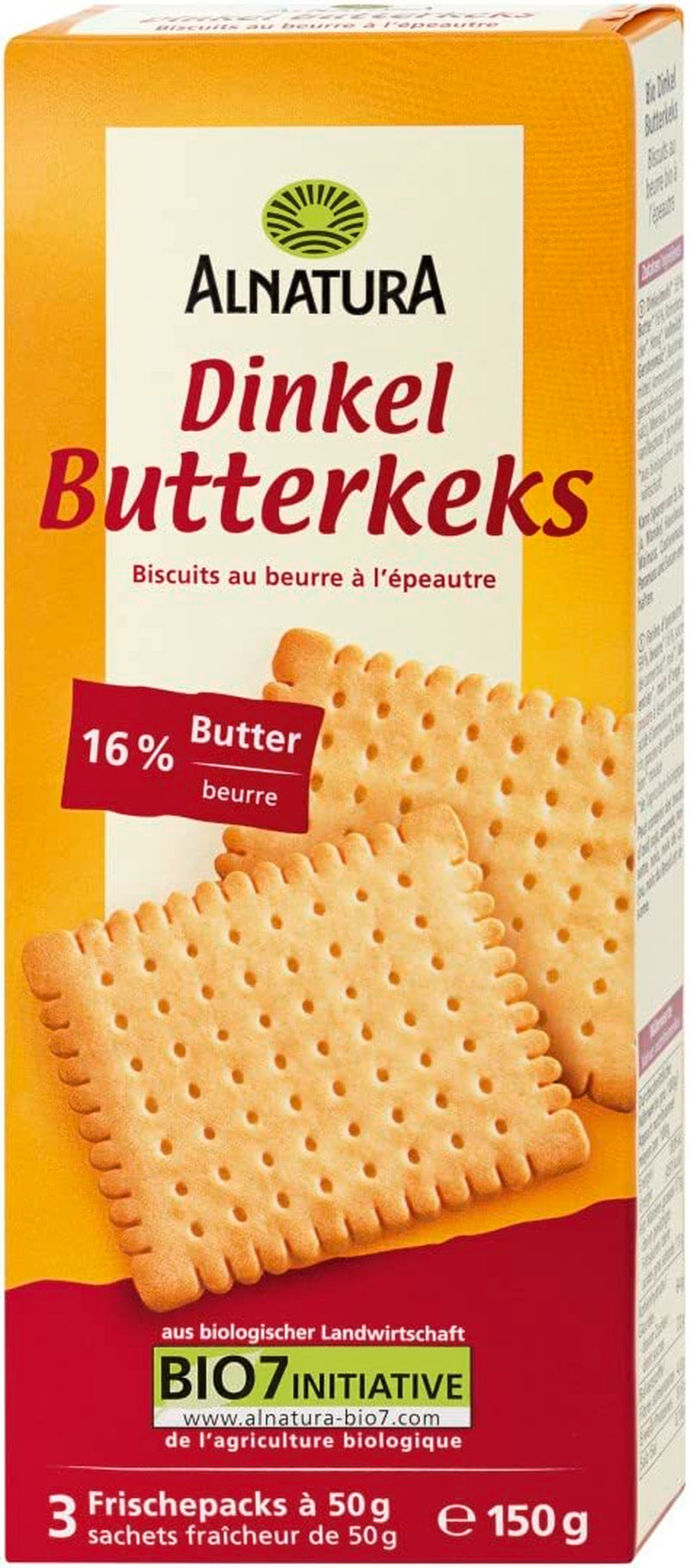 Biscuiți cu unt de spelta bio, 150 g