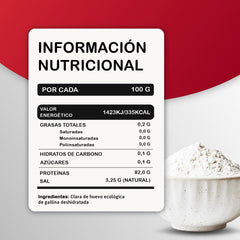 Eiklarpulver (350g) | Getrocknetes Eiklar Pulver | Eialbumina für Backen & Kochen | Ohne Zusatztoffe | Confezione in busta con cerniera senza lattosio