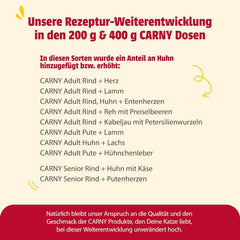 animonda Carny Adult Savory Variety (12 x 400 g), hrană umedă pentru pisici adulte, hrană umedă cu ingrediente 100% proaspete, din carne, fără cereale și fără zahăr