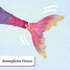 BABY Born Little Sister Sirena 46 cm Bambola sirena impermeabile con capelli lunghi e pinna glitterata mobile, incl. diadema e pettine, 833681 Zapf Creation Dolls Naty Shop