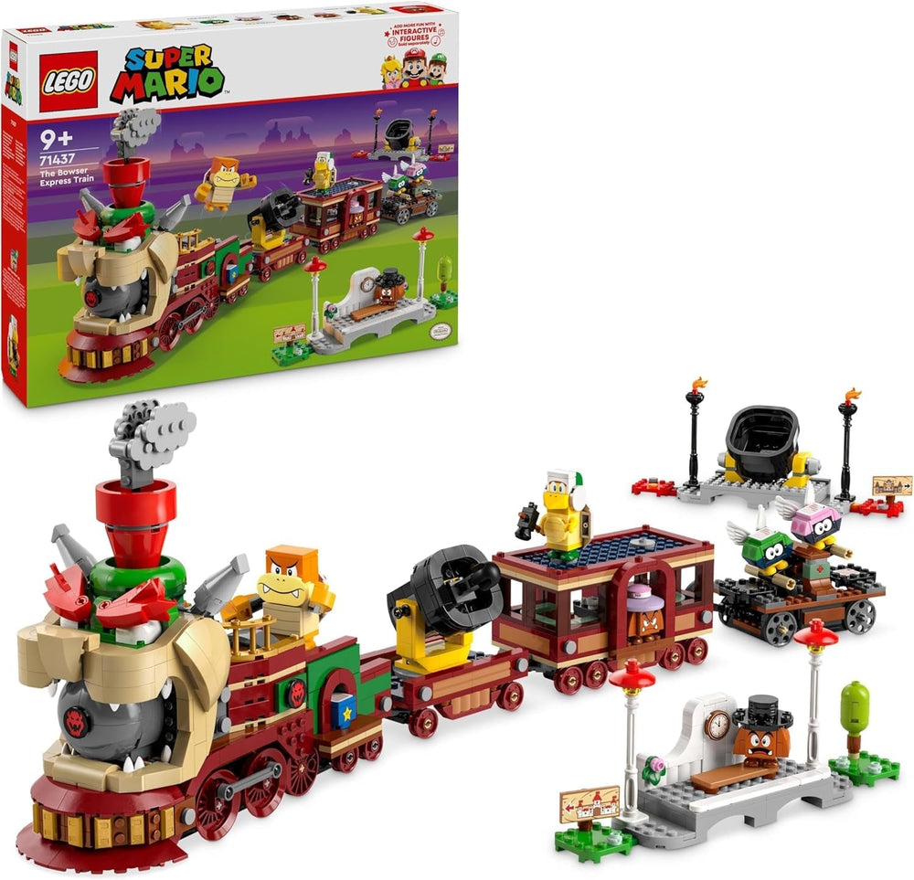 LEGO Super Mario Express Il Treno Bowser Set da Gioco Avventura per Bambini con Hammer Brother 2 Gumbas e 2 Parapunture Regalo Nintendo per Ragazzi Ragazze Giocatori 71437 Set da costruzione Acquista il titolo predefinito del LEGO-Store