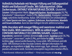 frankonia CIOCOLAT FĂRĂ ZĂHĂR ADĂUGAT Nugat Ciocolată, fără gluten, 100 g