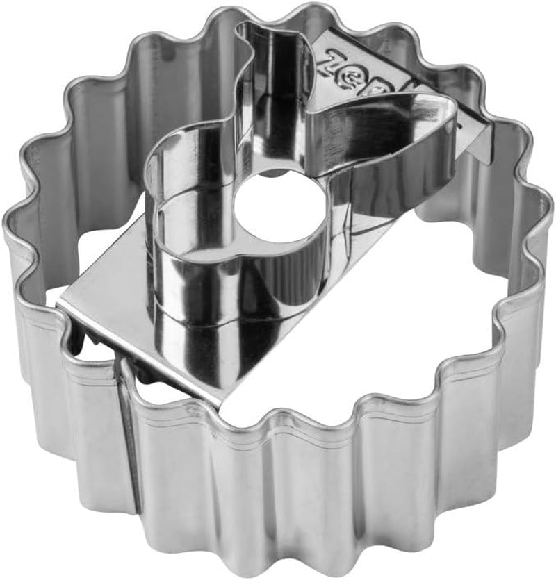 Zenker Ausstecher Linzer Hasenkopf – Hochwertiger Edelstahl, 2in1 Motiv für kreative Linzer Plätzchen, Spülmaschinenfest, Design aus Deutschland