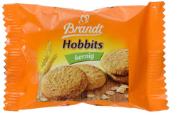 Brandt Hobbits Crunchy - 2 pachete - Cutie de catering cu 60 de pachete - Biscuiți integrali cu conținut ridicat de fibre și fulgi de ovăz (60 x 22,8 g)