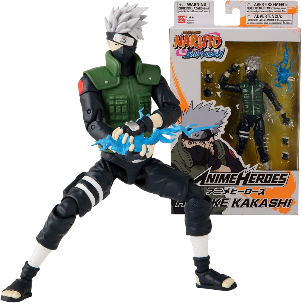 Bandai - Anime Heroes - Naruto Shippuden - Anime Hero Figures 17 Cm - Kakashi Hatake - Licență oficială - Figura articulată Kakashi - 36903 Action figures Naty Shop Kakashi