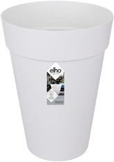 elho Loft Urban Round Tall 35 - Ghiveci de flori pentru exterior - Ø 33,5 x H 45,3 cm - Alb/Alb
