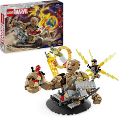 LEGO Marvel Spider-Man vs. Sandman: Showdown Supereroe giocattolo con personaggi tra cui lucertola ed elettro gioco di ruolo costruibile Regalo per gli appassionati di azione Ragazzi e ragazze 76280 Set da costruzione Besuche den LEGO-Store Single