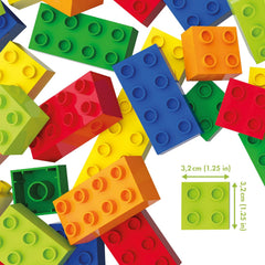 Hubelino #400390 Set Bausteine da 120 pezzi, compatibile con großen Bausteinen Anderer Hersteller, Made in Germany