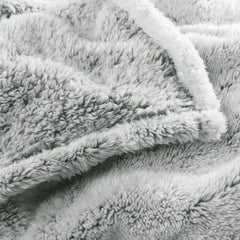 Aqua-Textil Soffice coperta coccolosa 150 X 200 cm Grigio Bianco Melange Coperta TV in peluche Copriletto Sherpa Fleece Oeko-Tex Ottawa Letti e coperte Besuche den aqua-textil-Store