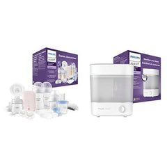 Tiralatte elettrico Philips Avent, set regalo Accessori Alimentazione e Allattamento Baby Naty Shop Confezione con sterilizzatore Tiralatte Avent