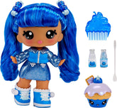 Yummiland Large Doll und Num Nom Lipgloss Pet - Rory Blueberry und Goodie - Duftende Puppe mit DIY Lipgloss-Set - Geeignet für Kinder ab 4 Jahren