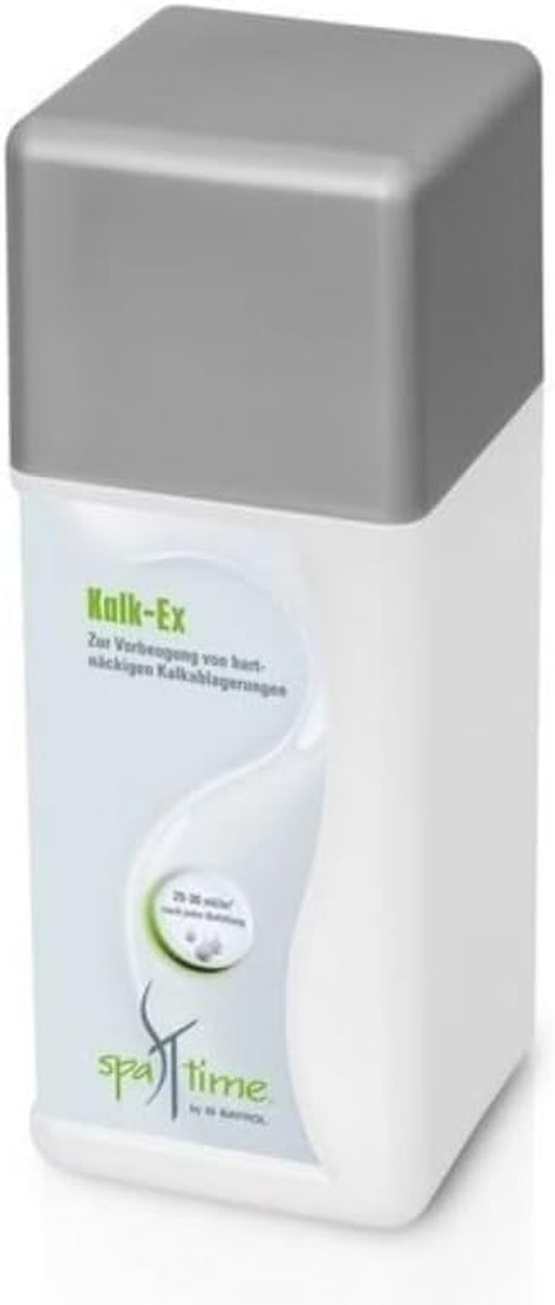 Bayrol SpaTime 2218200 di BAYROL - Soluzione anticalcare 1.0L - Stabilizzatore di durezza liquido per vasche idromassaggio - Previene lo scolorimento del calcare, dell'acqua torbida e dei metalli, Grigio