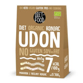 Udon Shirataki Konjac Noodles Bio 385g - A basso contenuto calorico, senza glutine, vegano - a base di radice di konjac, ricco di fibre DIET-FOOD