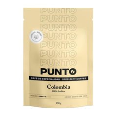 – Gemahlener kolumbianischer Kaffee – 250 g – Spezialitätenkaffee – Mittlere Röstung – 100% Arabica – Fruchtige Noten, Rohrzucker und Kakao – Ausgewogene Säure – Mittlerer Körper