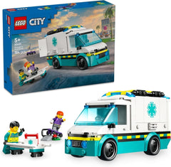 LEGO City Ambulanza - giocattolo con 2 minifigure (skateboarder e autista) - giocattolo educativo per ragazzi e ragazze dai 5 anni - idee regalo per compleanno e vacanze 60451 Set da costruzione Besuche den LEGO-Store Titolo predefinito
