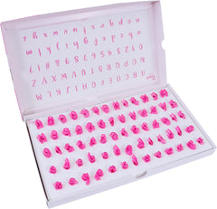 FF60 Fun Fonts-Set per stampini per cupcake e biscotti per cake design, 66 pezzi, collezione 3, plastica