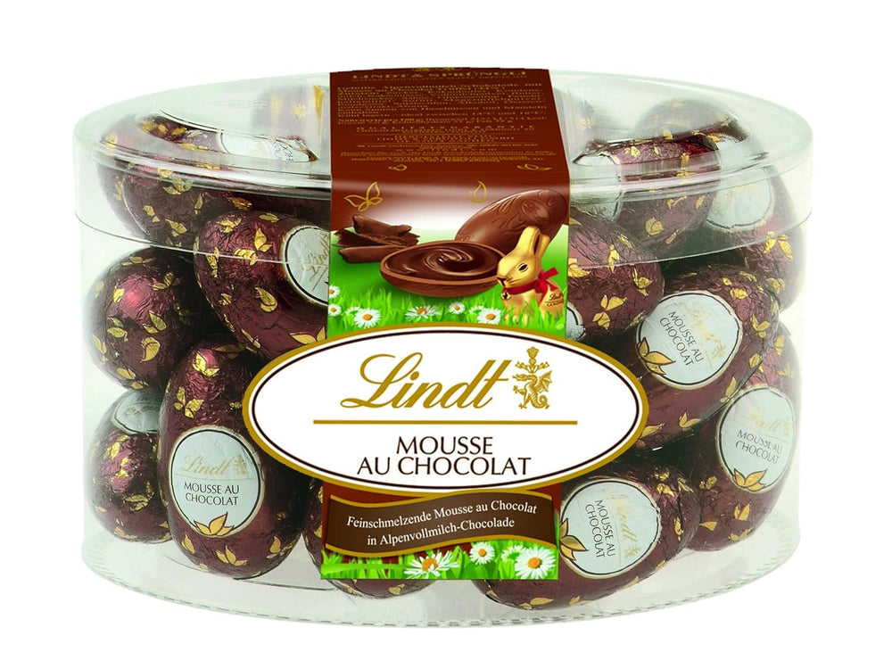 Mousse al cioccolato Lindt con uova di cioccolato | 450 g Cioccolato al latte ripieno di mousse al cioccolato che si scioglie in bocca | Cioccolato pasquale | Regalo di cioccolato | Uova di Pasqua | Uova di cioccolato