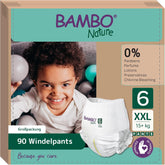 Pannolini per bambini Bambo Nature, taglia 6 (15+ kg) - Confezione mensile da 90 | Pannolini per neonati con protezione dalle perdite migliorata | Massimo comfort e libertà per i bambini attivi | Pannolini dermatologicamente testati