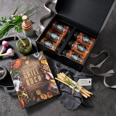 Ankerkraut Grillbuch-Set con 6 Streuern, 1320g Gewürze plus Buch im Bundle
