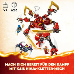 LEGO NINJAGO Kai's Ninja Climbing Mech Set, giocattolo Ninja con action figure costruibile e 4 mini figure, set avventure per bambini, regalo di compleanno per ragazzi e ragazze di 9 anni 71812 Set da costruzione Beuche den LEGO-Store