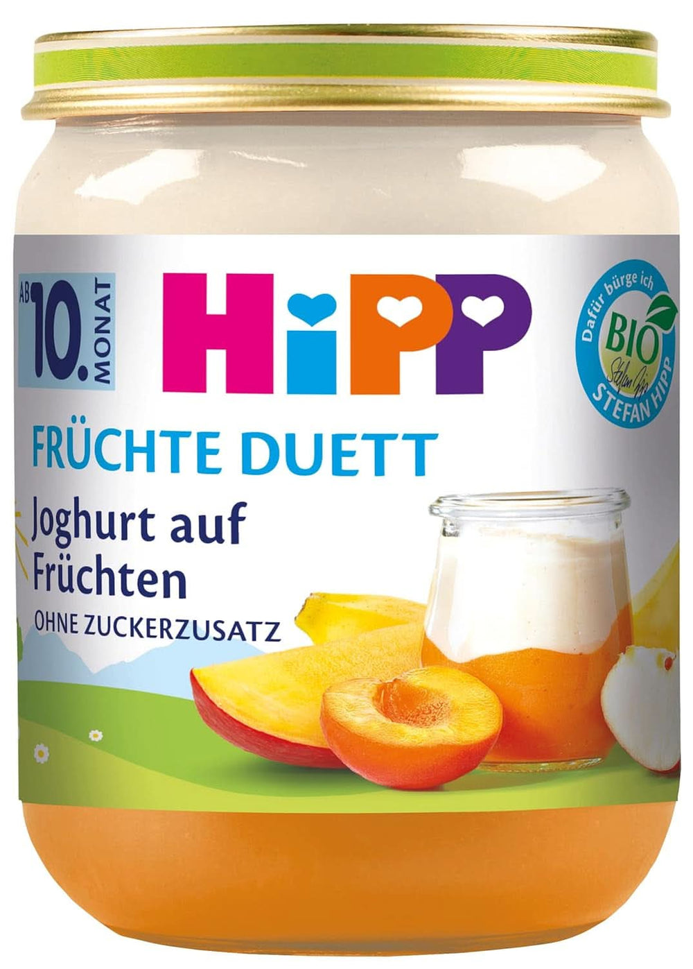 Hipp Organic Fruit Duet Yogurt alla frutta, confezione da 6 (6 x 160 G) Madre e bambino Naty Shop 6 x 160 grammi Yogurt alla frutta