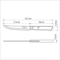 Set de tacâmuri pentru grătar Tramontina, 14 piese, din oțel inoxidabil, set pentru grătar cu tacâmuri pentru friptură Bucatarie Naty Shop