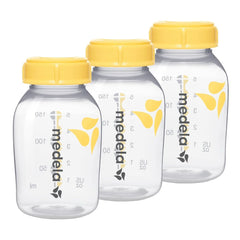 Medela Flaschen Zur Austellungen Von Muttermilch | Senza Bpa | Packung À 3 × 150 Ml Alimenti per bambini e Accessori per l'allattamento al seno Naty Shop Flaschenset (3X 150Ml)