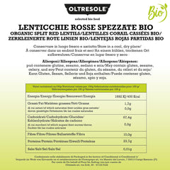 Lenticchie Rosse Spaccate Biologiche 5kg Legumi Sgusciati e Spaccati Biologici senza ammollo Fonte di proteine e fibre Confezione economica